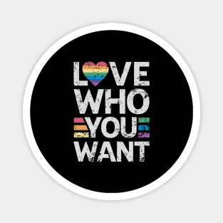 Love Who You Want Rainbow Magnet